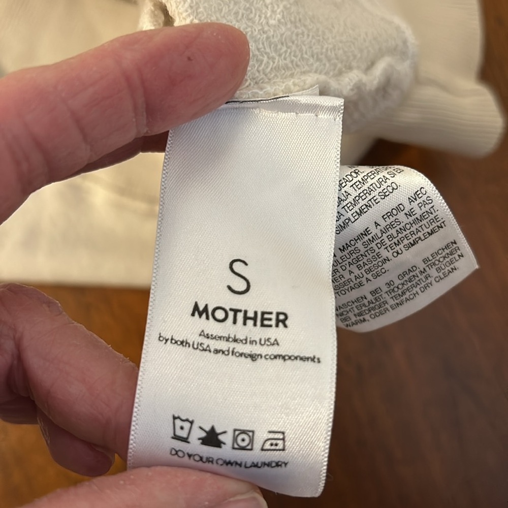 Mother Don’t Sweat It “Get Lost” Graphic Sweatshirt in Chalk White - Picture 6 of 7